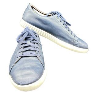 Cole Haan Men's SZ 9M Grand OS Crosscourt II Leather Sneakers Navy Blue‎
